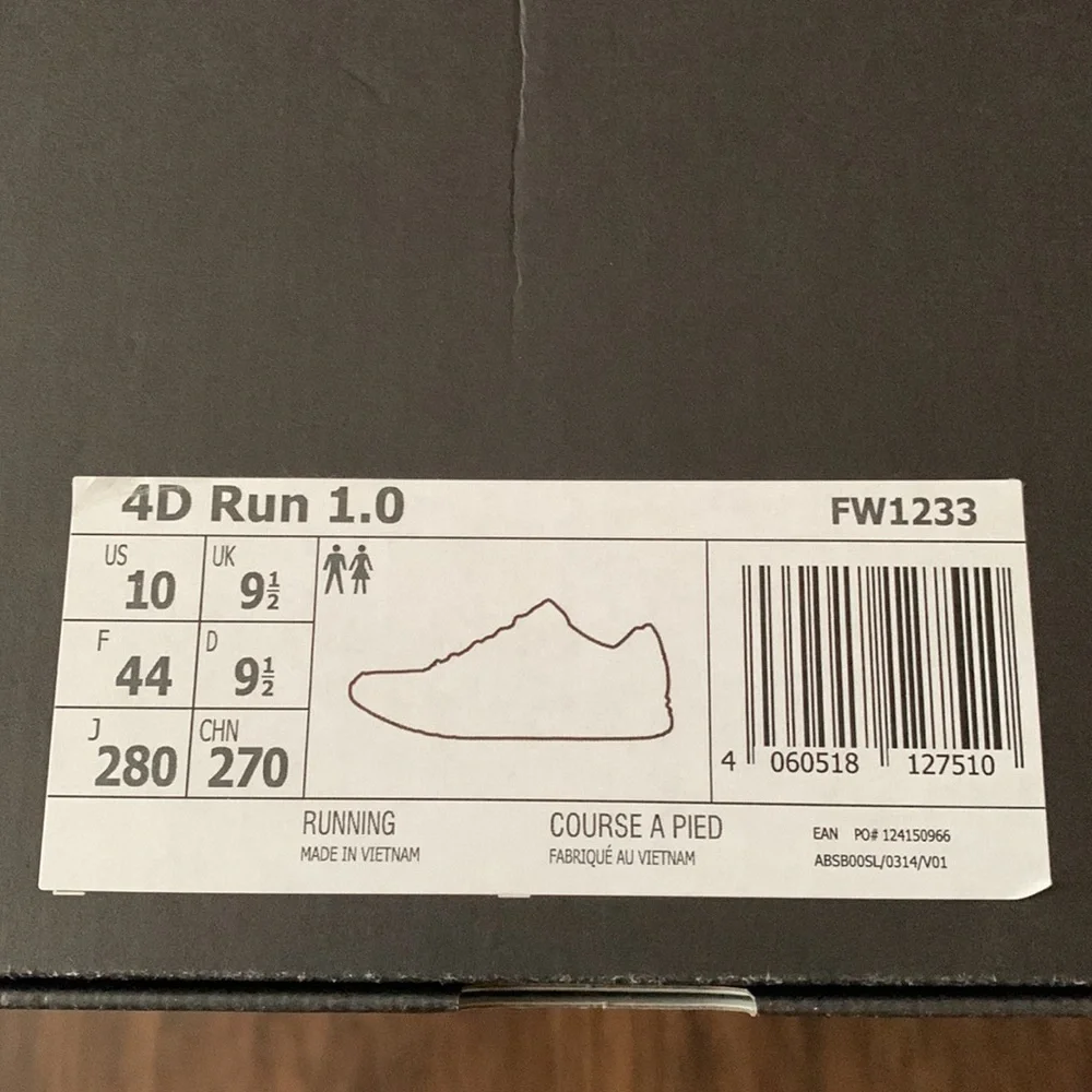 Mens Adidas 4D Run 1.0 Signal Coral size 10 with box - Picture 7 of 7